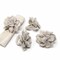 Set of 4 Felt Napkin Rings Colorful Floral Design for Dining Table Decor